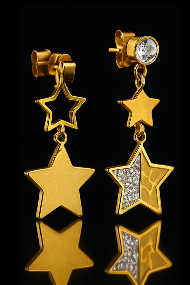 Cheshire Stars earring set σκουλαρίκια με αστέρια σετ ιδανικά για εντυπωσιακές και παιχνιδιάρικες εμφανίσεις