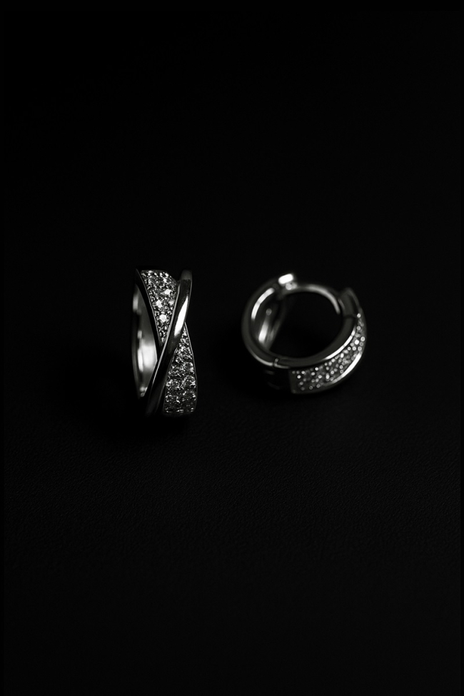 Silver Pure Line earrings ασημένια σκουλαρίκια με καθαρό και κομψό σχέδιο ιδανικά για μοντέρνο και διακριτικό στυλ