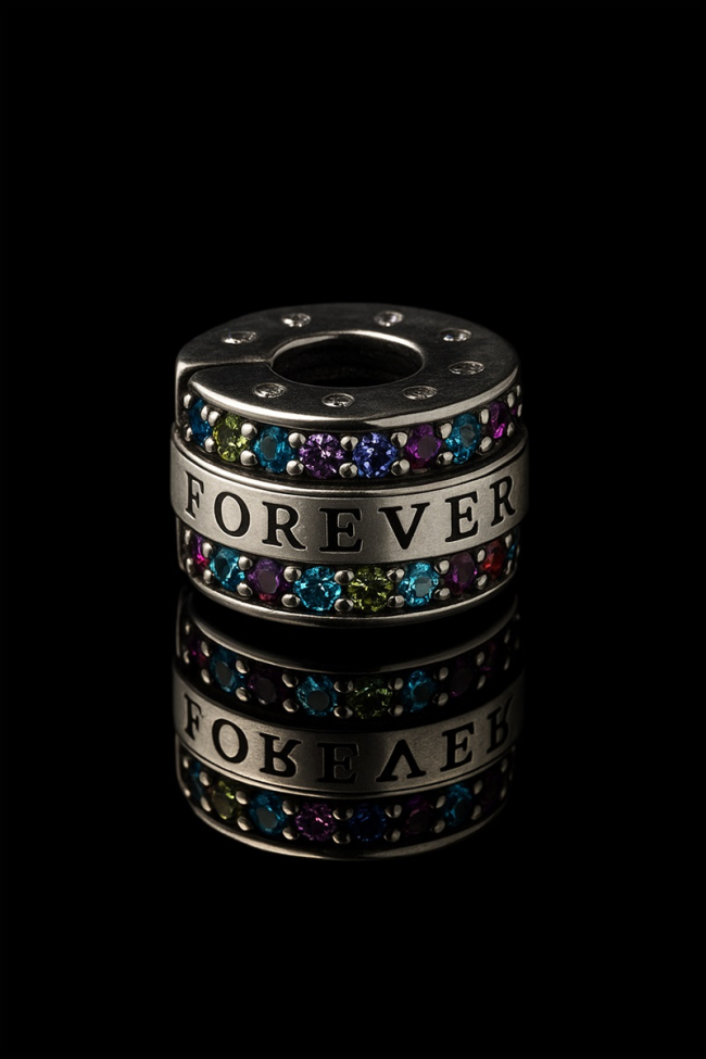 Γυναικείο Charm Αιώνια Λάμψη - Eternal Glow Charm με κυκλικό σχήμα και εντυπωσιακά διακοσμητικά στοιχεία που αντανακλούν το φως για διαχρονική λάμψη