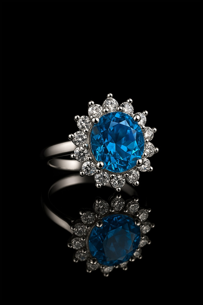 Γυναικείο ασημένιο δαχτυλίδι 925 Royal Bloom Ring με εντυπωσιακό σχέδιο λουλουδιού και πέτρες ζιργκόν