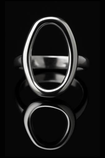 Minimalist ασημένιο δαχτυλίδι 925 Metal Wave Ring με ενιαίο κυματιστό σχέδιο μετάλλου