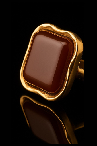 Δαχτυλίδι Brown Light Serenity κομψό γυναικείο δαχτυλίδι με ήρεμο καφέ φωτεινό σχέδιο ιδανικό για δώρο