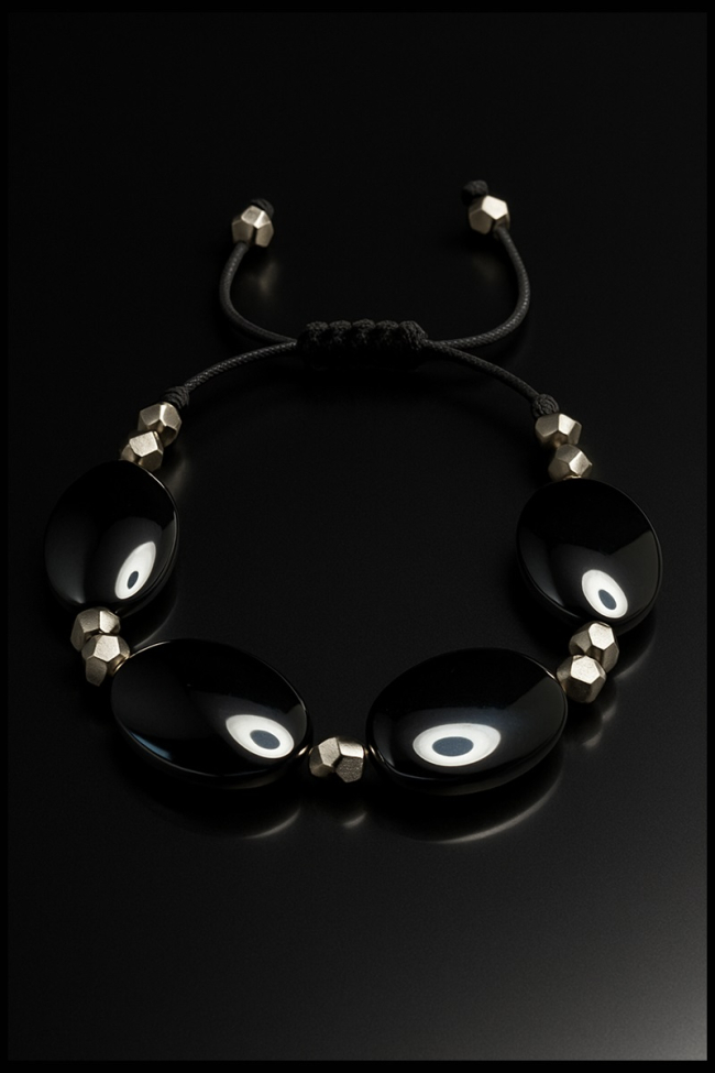 Unisex βραχιόλι Μαύρη Ισορροπία - Black Balance Bracelet με μαύρες πέτρες σε minimal σχεδιασμό που αποπνέει δυναμισμό και αρμονία.